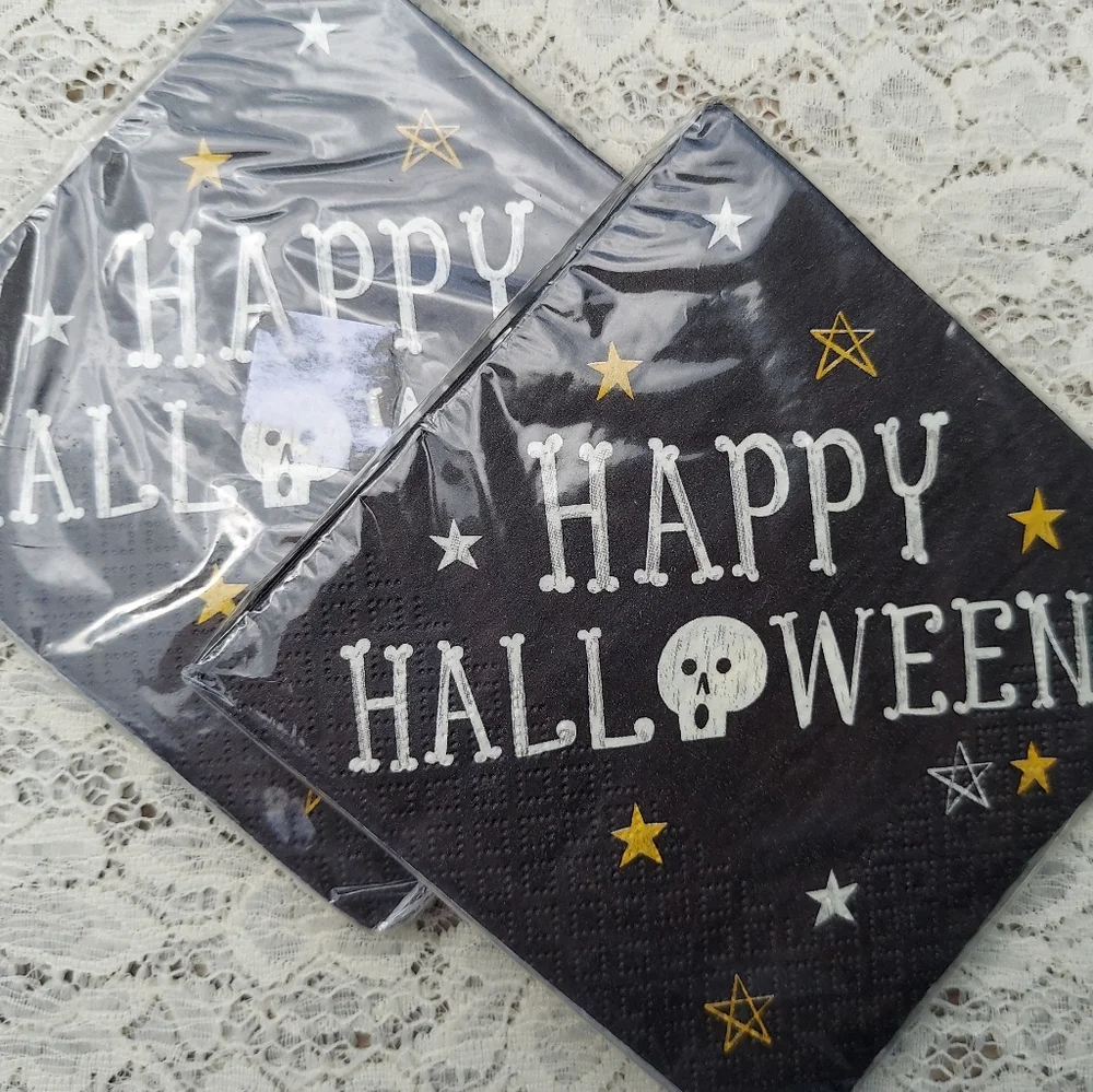 Two Packages Halloween Beverage Napkins